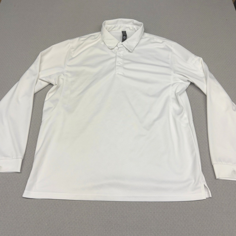 Mier Polo Shirt Mens XL White Performance Outdoor Hiking Workout Long Sleeve